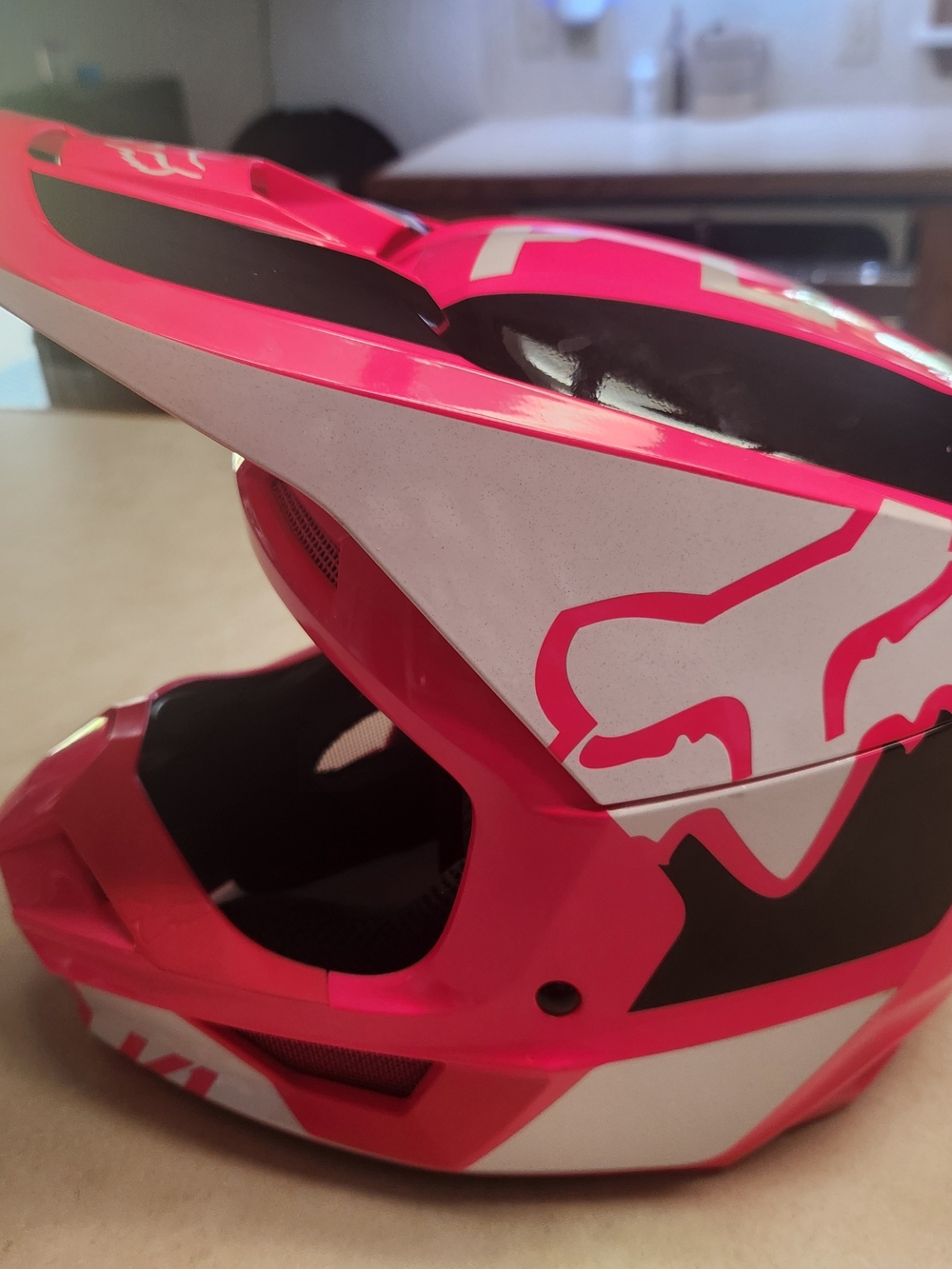 Fox Racing Kids Helmet - Pink, White, Black
